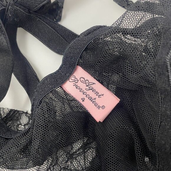 Agent Provocateur Alina Black Ouvert Brief AP4 Large New - Picture 10 of 12